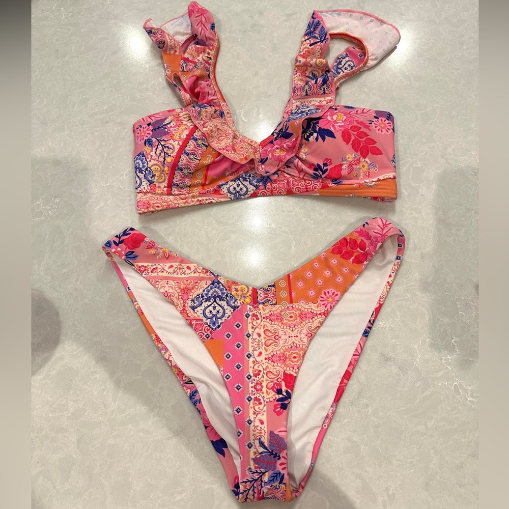 Venus Ruffle Bandeau Bikini Set